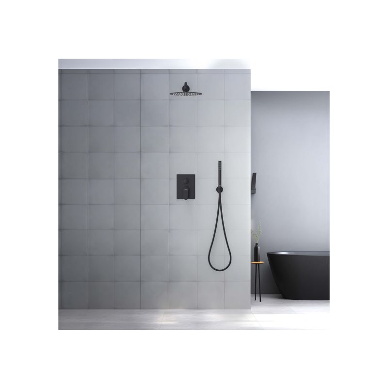 Душевая система Aquatek Оберон AQ1272MB Черная матовая