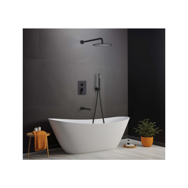 Душевая система Aquatek Оберон AQ1273MB Черная матовая