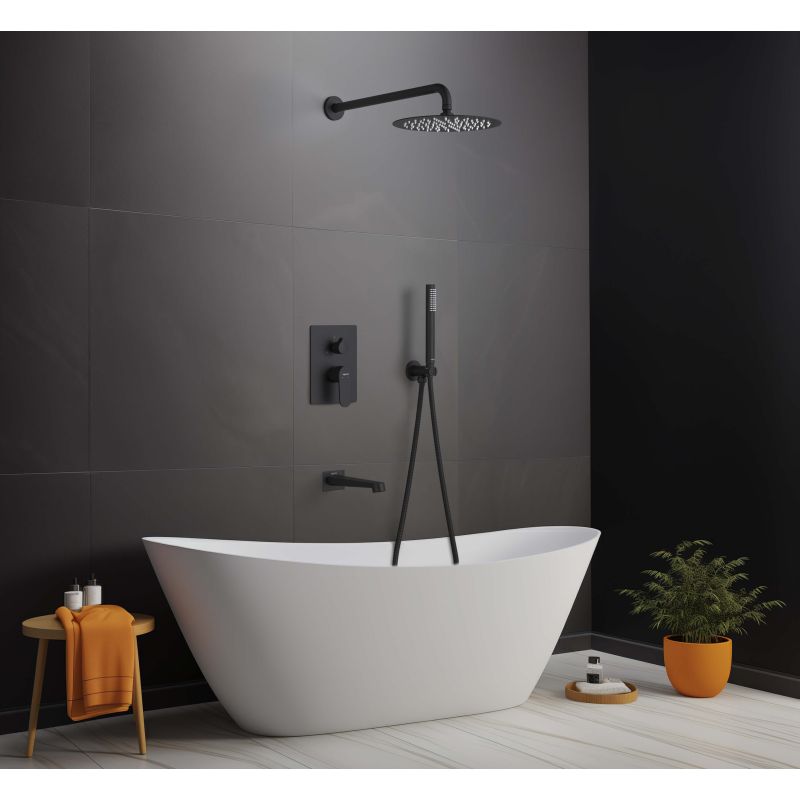 Душевая система Aquatek Оберон AQ1273MB Черная матовая