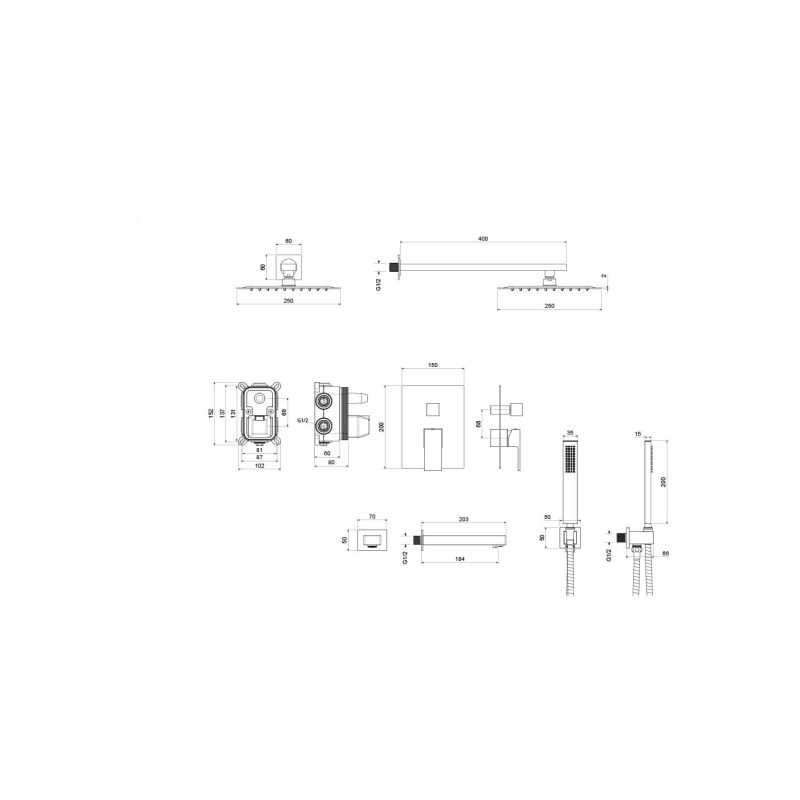 Душевая система Aquatek Либра AQ1673CR Хром