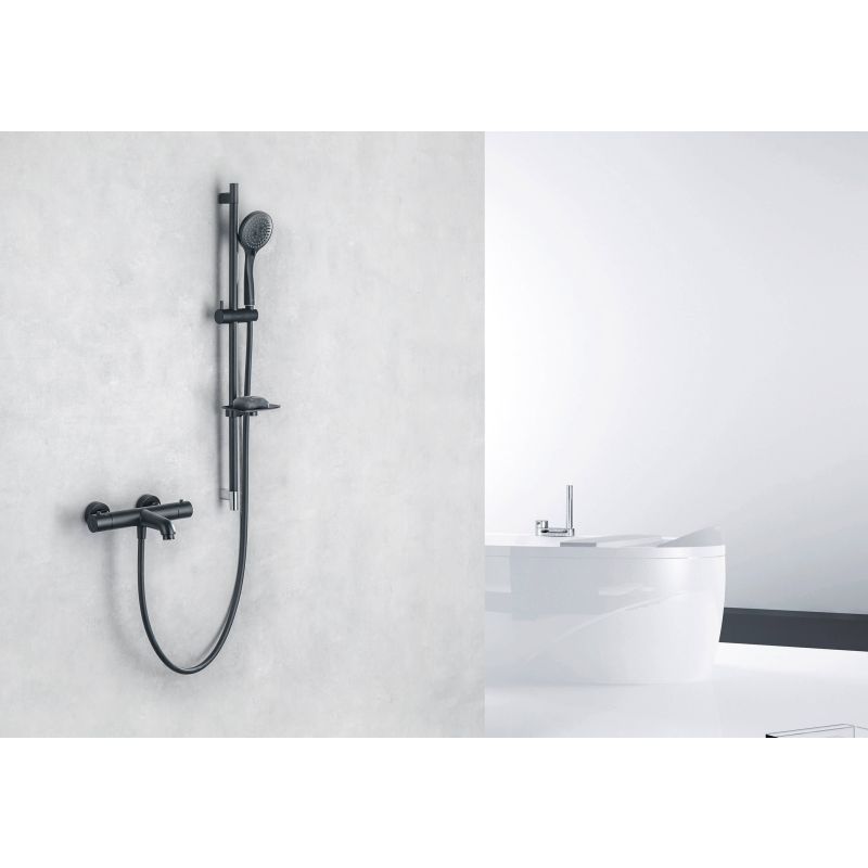 Душевой гарнитур 3jet 73см AQUATEK, матовый черный AQ2011MB 