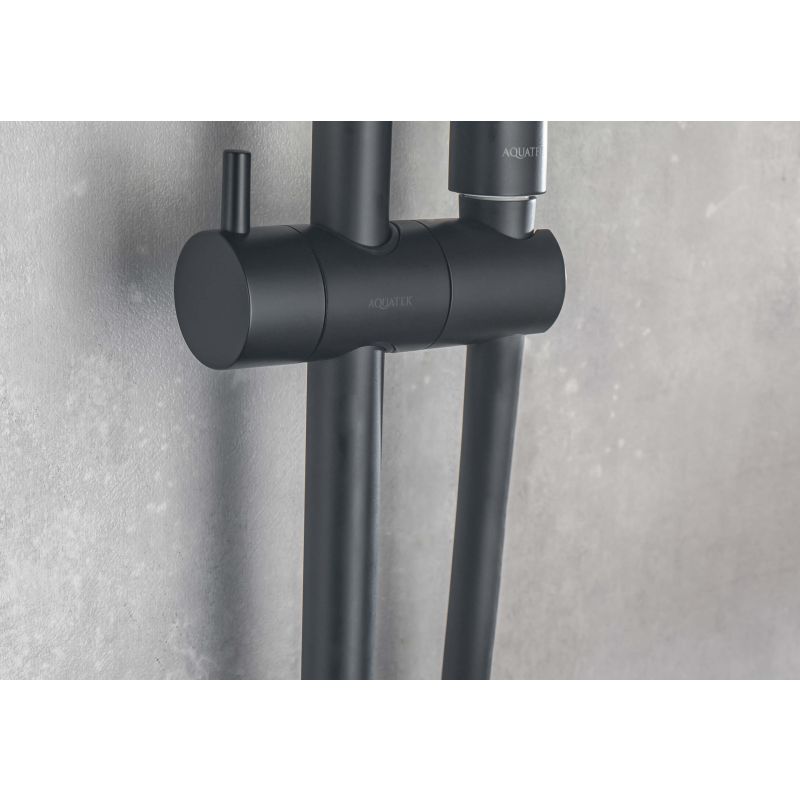 Душевой гарнитур 3jet 73см AQUATEK, матовый черный AQ2011MB 