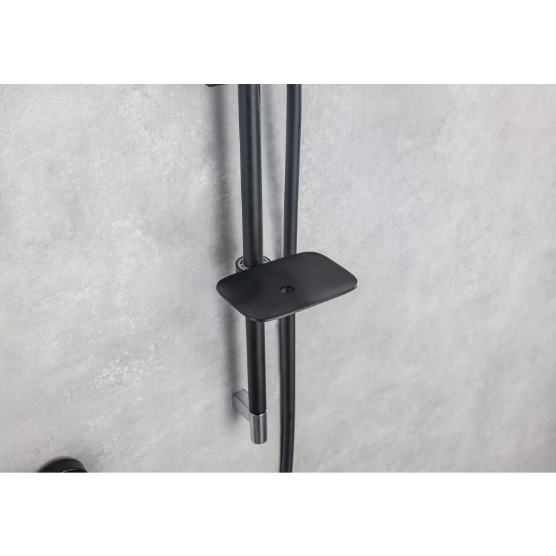 Душевой гарнитур 3jet 73см AQUATEK, матовый черный AQ2011MB 