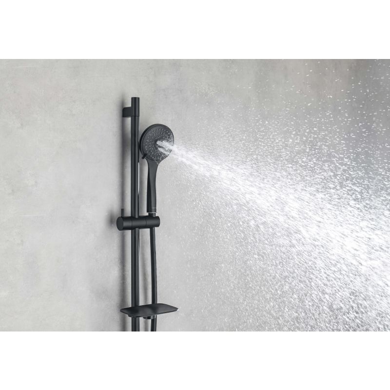 Душевой гарнитур 3jet 73см AQUATEK, матовый черный AQ2011MB 