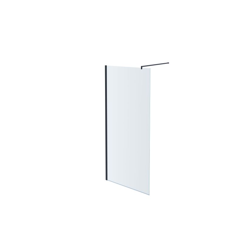 Душевая перегородка Aquatek 100 AQ WIW Print 10020BL профиль Черный стекло прозрачное