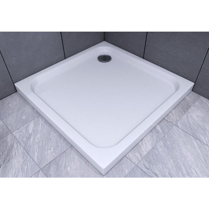 Душевой поддон из искусственного камня Aquatek 90x90 квадратный с ножками Белый