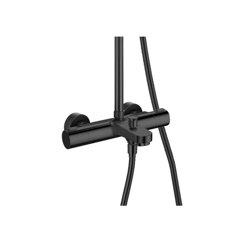 Душевая система Aquatek AQ2043MB с термостатом Черная матовая