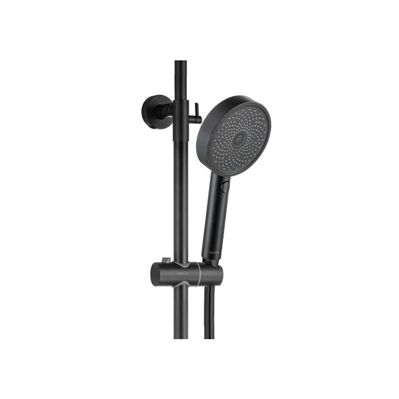 Душевая система Aquatek AQ2043MB с термостатом Черная матовая