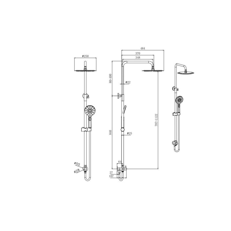 Душевая система Aquatek AQ2046CR Хром
