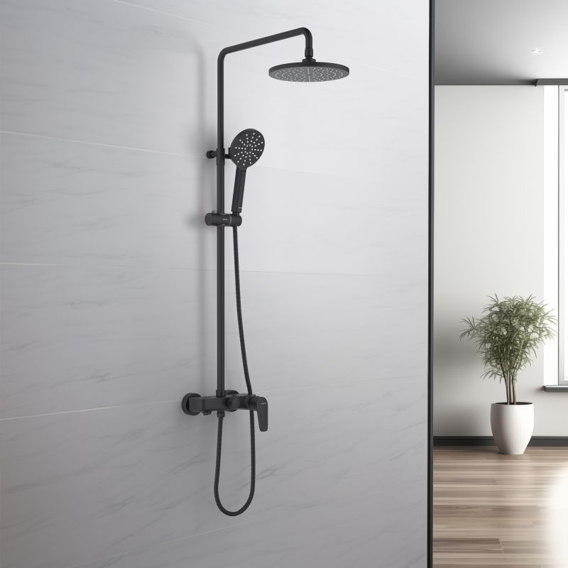 Душевая система Aquatek Бетта AQ2140MB Черная матовая