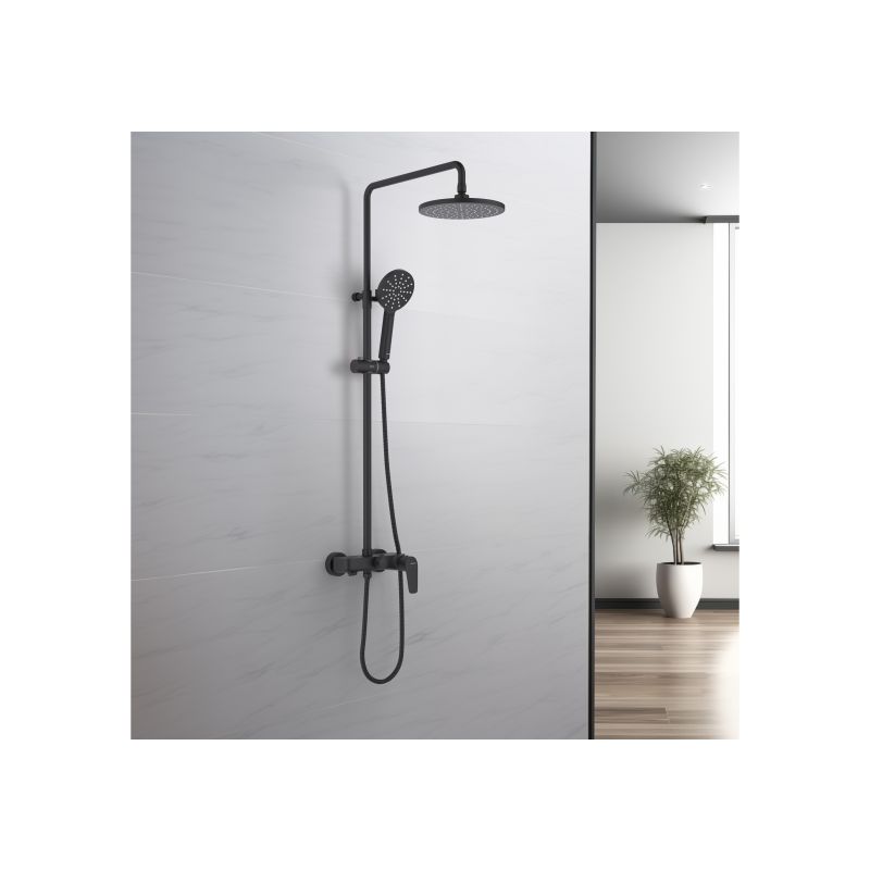 Душевая система Aquatek Бетта AQ2140MB Черная матовая