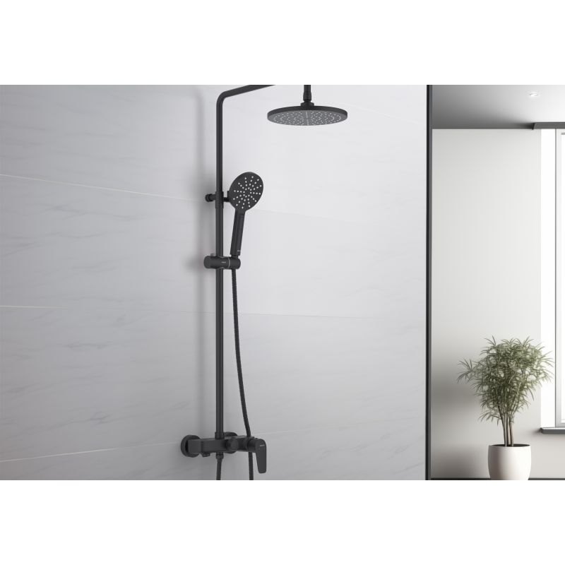 Душевая система Aquatek Бетта AQ2140MB Черная матовая