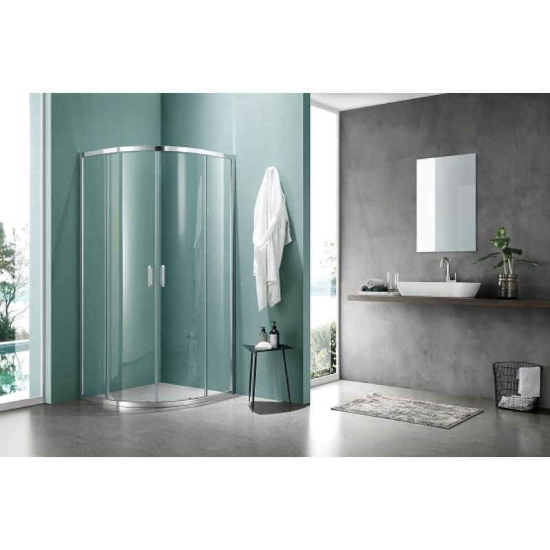 Душевой уголок Aquatek 100х100 AQ ARI RO 10020CH профиль Хром стекло прозрачное