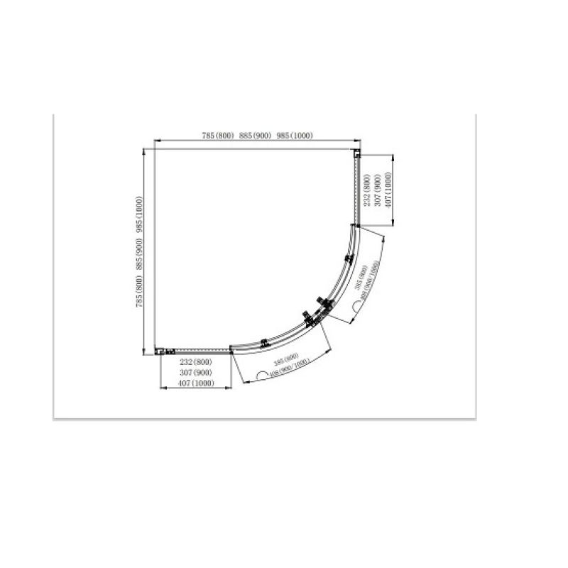 Душевой уголок Aquatek 90х90 AQ ARI RO 09020CH профиль Хром стекло прозрачное