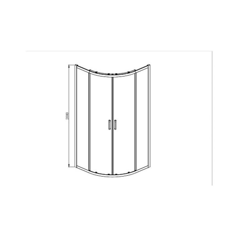 Душевой уголок Aquatek 80х80 AQ ARI RO 08020BL профиль Черный стекло прозрачное