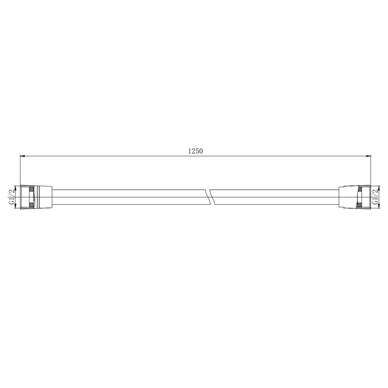 Шланг для душа 125см Aquatek, матовый черный AQ2110MB 