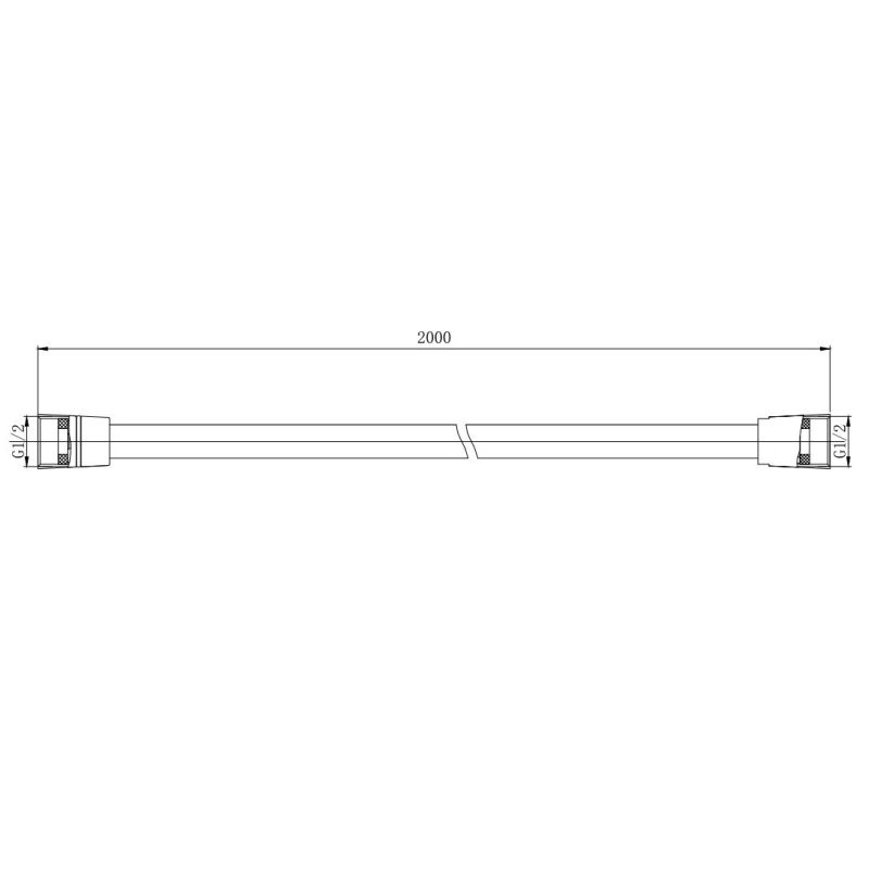 Шланг для душа 200см Aquatek, матовый черный AQ2112MB 