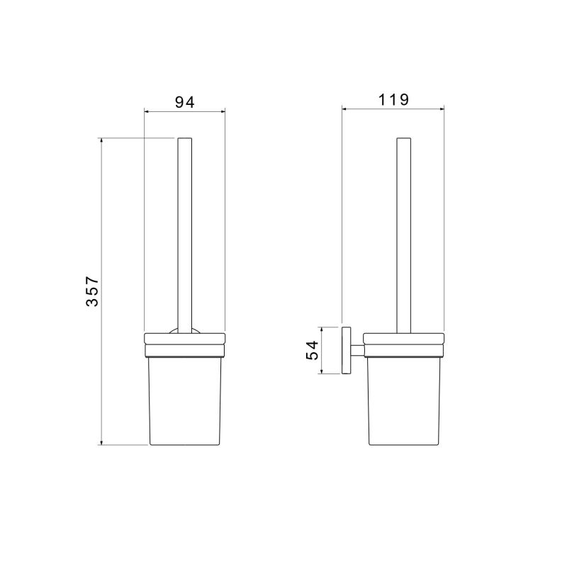 Ершик Aquatek, матовый черный AQ4110MB ЕВРОПА