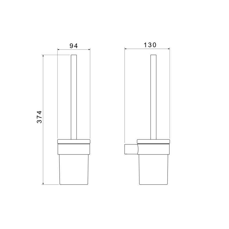 Ершик Aquatek, матовый черный AQ4410MB ЛИРА