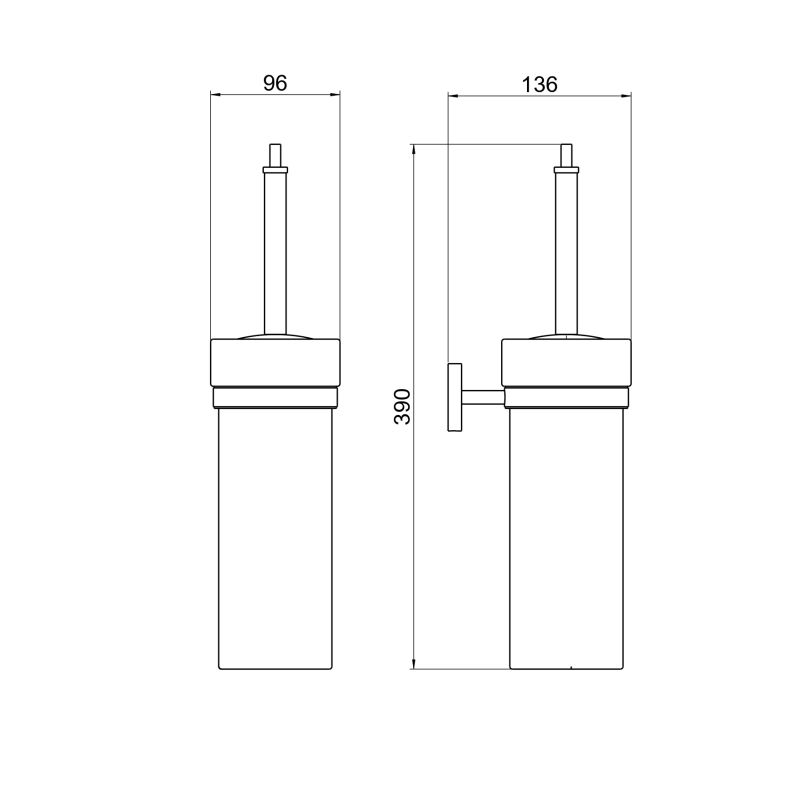 Ершик Aquatek, матовый черный AQ4610MB БЕТТА