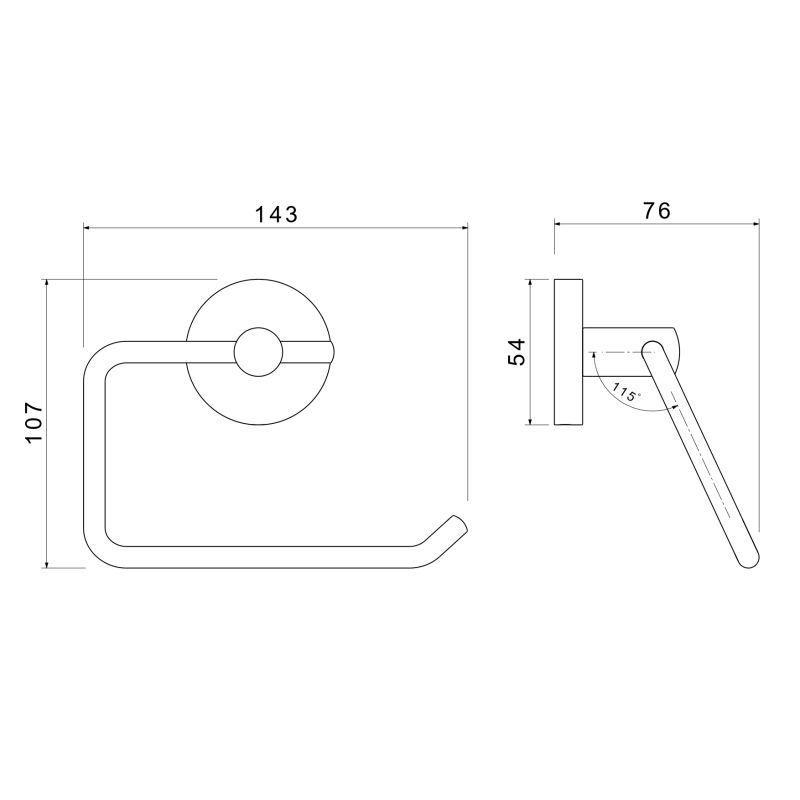 Держатель туалетной бумаги квадратный Aquatek, матовый черный AQ4218MB ОБЕРОН