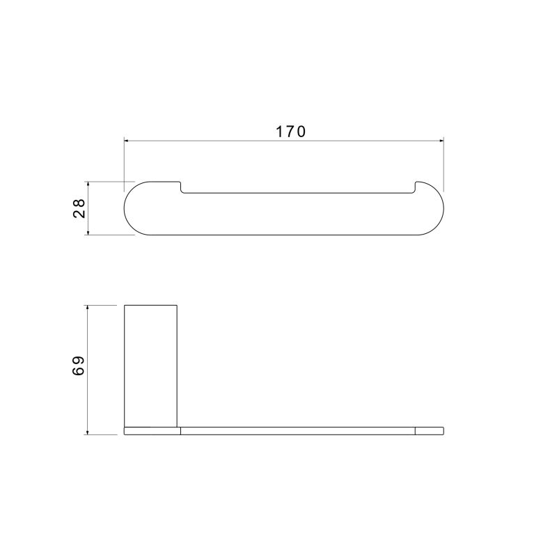 Держатель туалетной бумаги Aquatek, матовый черный AQ4408MB ЛИРА