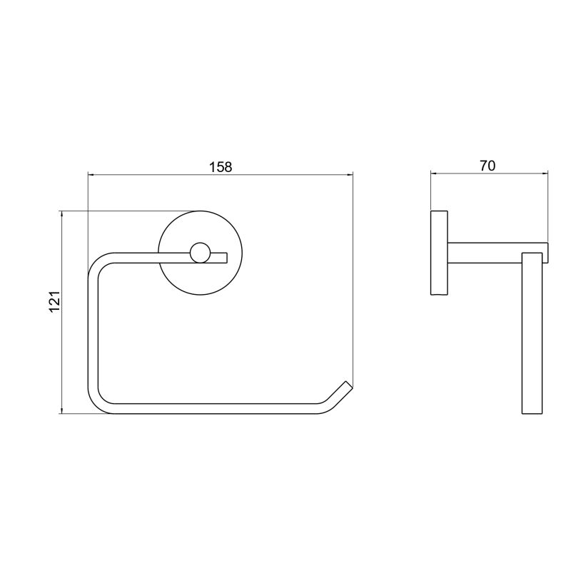 Держатель туалетной бумаги квадратный Aquatek, матовый черный AQ4608MB БЕТТА