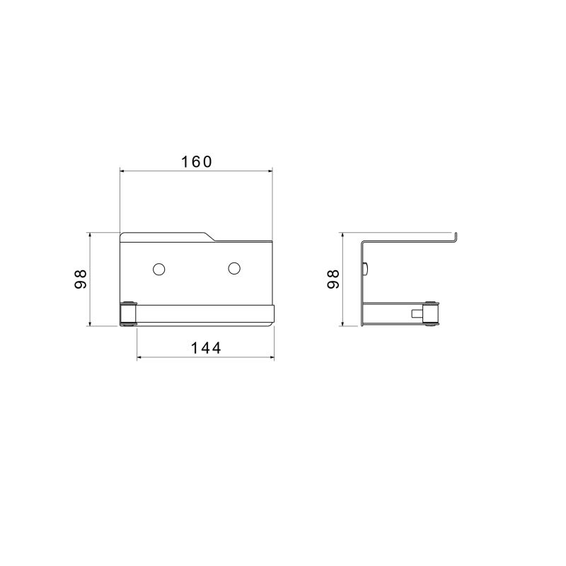 Держатель туалетной бумаги с полкой Aquatek, матовый черный AQ4929MB ЛИБРА