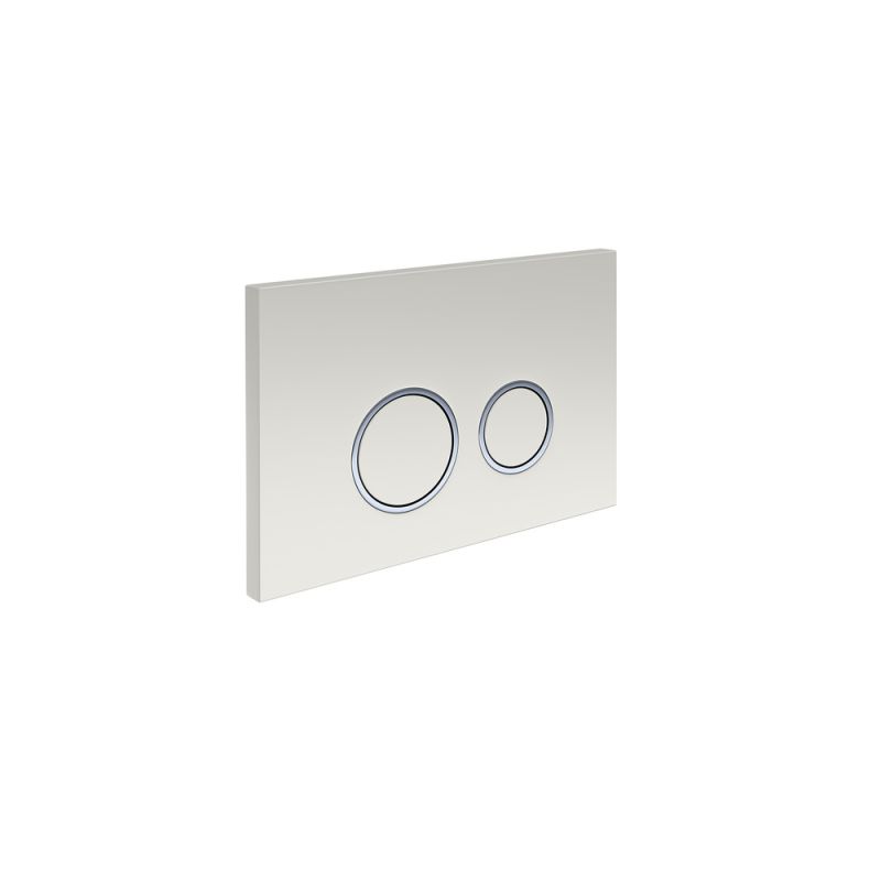 Клавиша смыва Aquatek Белая R ободок хром KDI-0000006