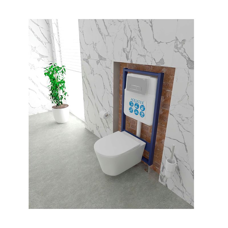 Клавиша смыва Aquatek Хром глянец (клавиши прямоугольные) KDI-0000016