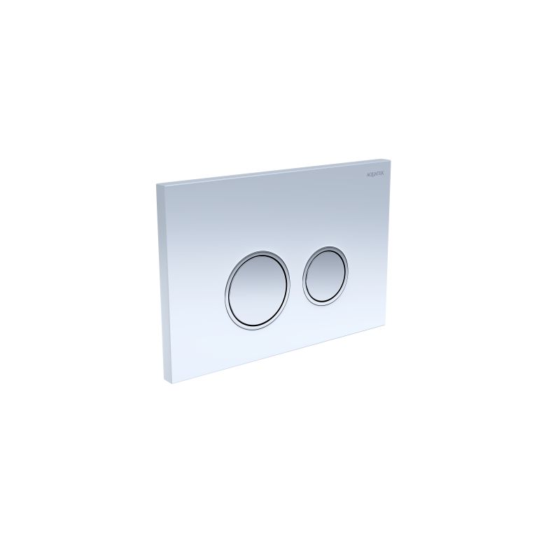 Клавиша смыва Aquatek Белая,закаленное стекло (клавиша круглая,ободок хром) KDI-0000028