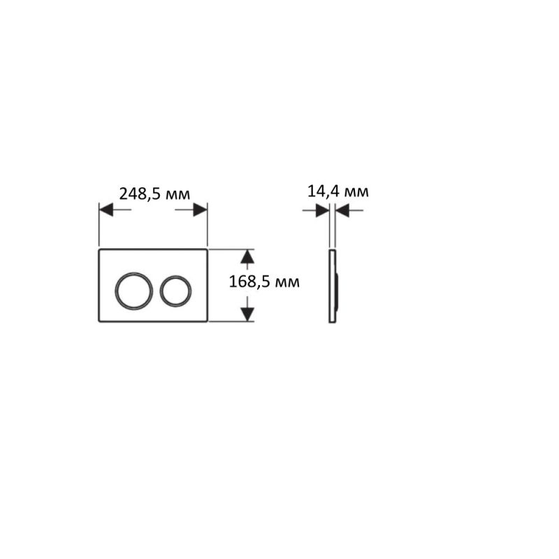 Клавиша смыва Aquatek Белая,закаленное стекло (клавиша круглая,ободок хром) KDI-0000028