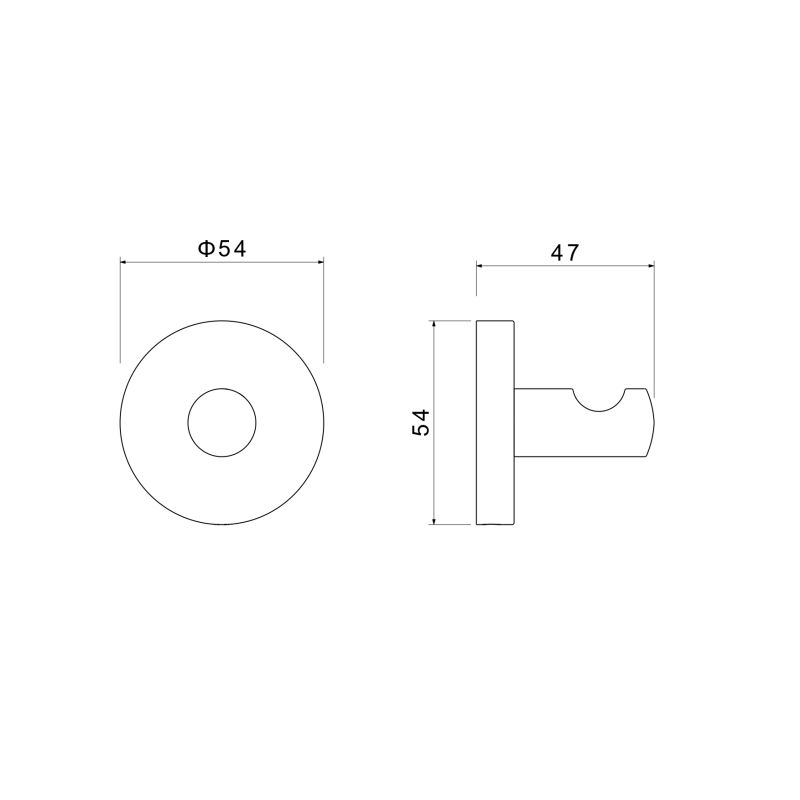 Крючок Aquatek, матовый черный AQ4201MB ОБЕРОН