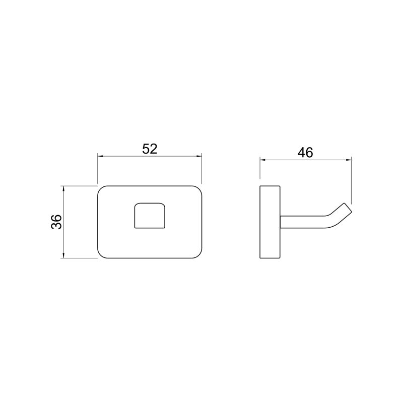 Крючок Aquatek, матовый черный AQ4301MB ЛИБРА