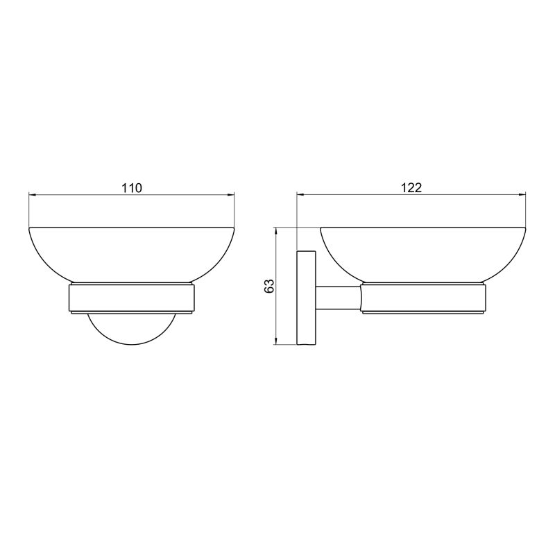 Мыльница Aquatek, матовый черный AQ4603MB БЕТТА