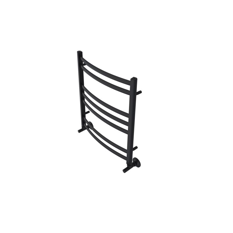 Полотенцесушитель водяной Aquatek  Лугано П7 500х600 мм, AQ DOC0760BL Черный, подключение нижнее/диагональное 