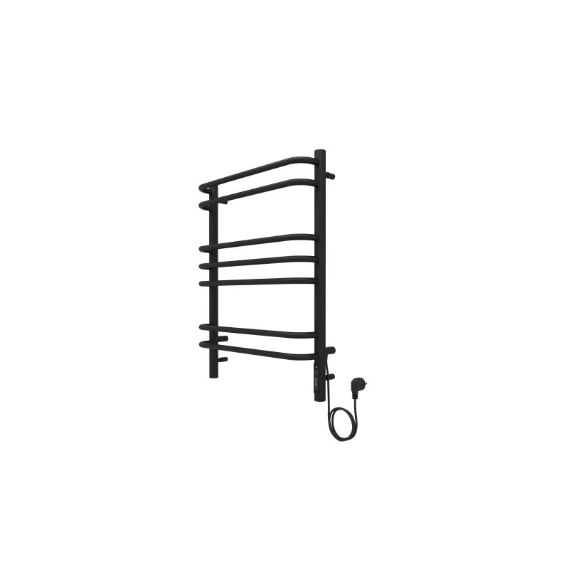 Полотенцесушитель электрический Aquatek  Пандора П7 500х700 мм, AQ EL RPC0770BL Черный,  с терморегулятором и таймером quick touch