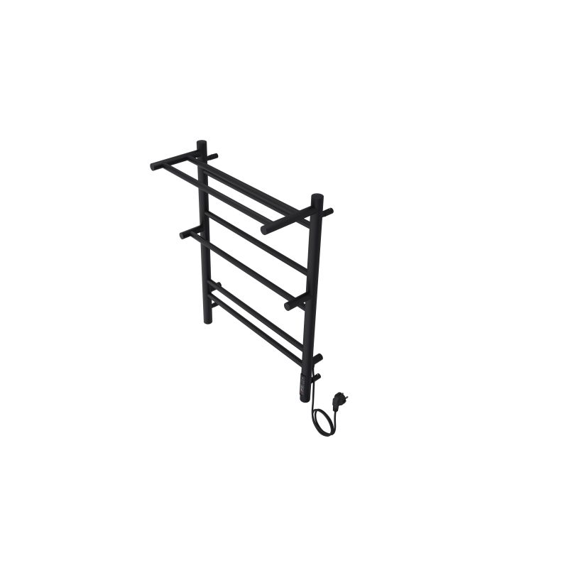 Полотенцесушитель электрический Aquatek  Альфа П7 500х700 мм, с полкой, Черный, AQ EL RRP0770BL с терморегулятором и таймером quick touch