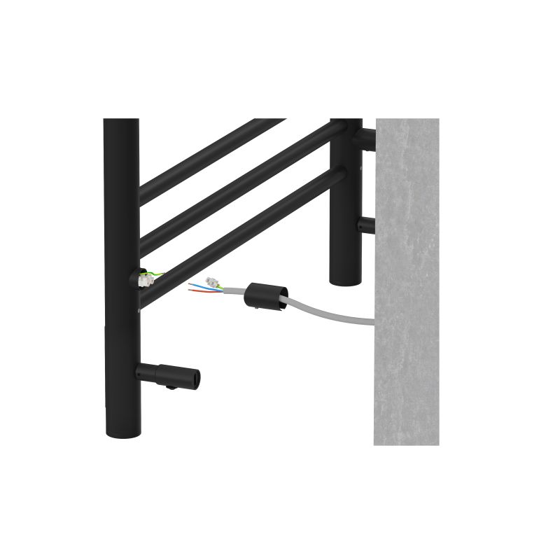 Полотенцесушитель электрический Aquatek  Бетта П10 500х900 мм, AQ EL KRC1090BL Черный,  с терморегулятором и таймером quick touch