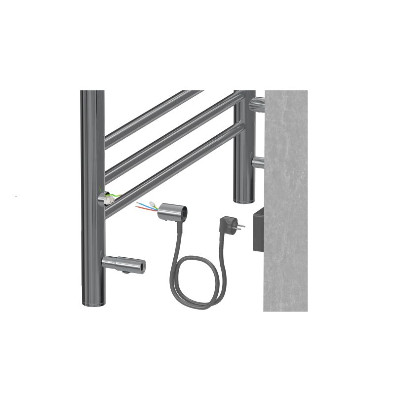 Полотенцесушитель электрический Aquatek  Поларис П10 500х900 мм, AQ EL KO1090CH с терморегулятором и таймером quick touch