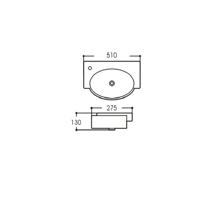Раковина Aquatek 51 L AQ5329-00 Белая