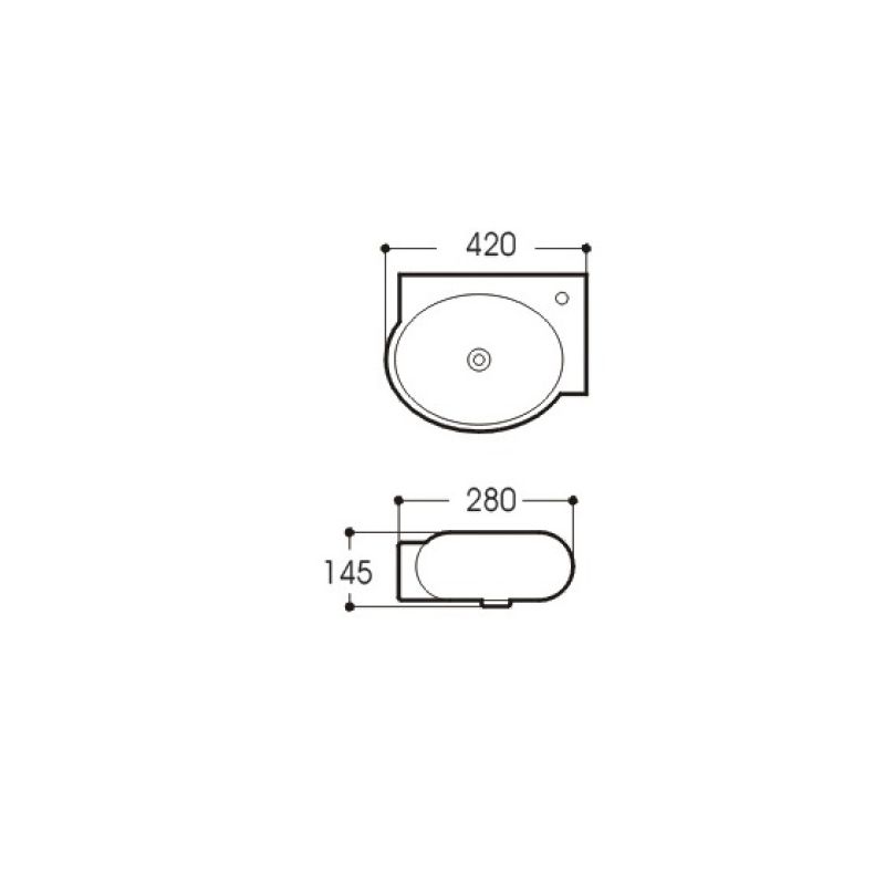 Раковина Aquatek 42 R AQ5304-00 Белая