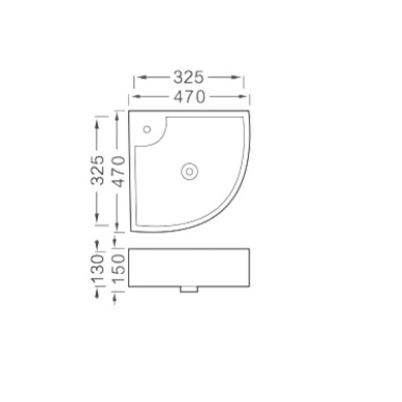 Раковина Aquatek 33 AQ5166A-00 угловая Белая