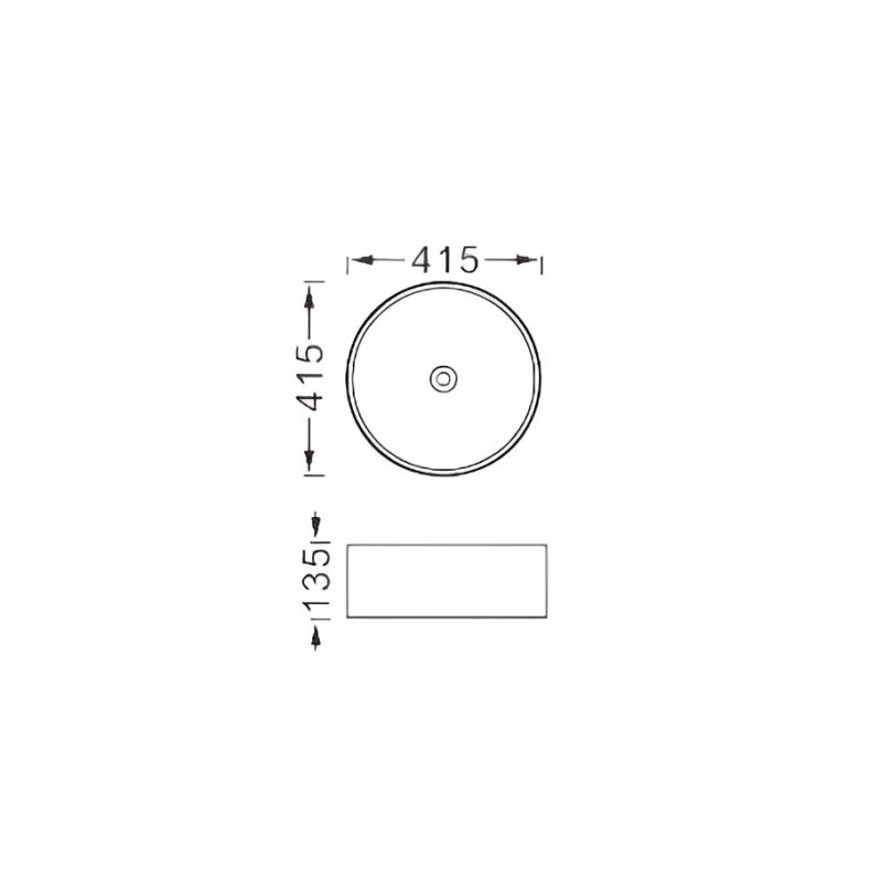 Раковина-чаша Aquatek Европа 41 AQ5558-MB Черная матовая