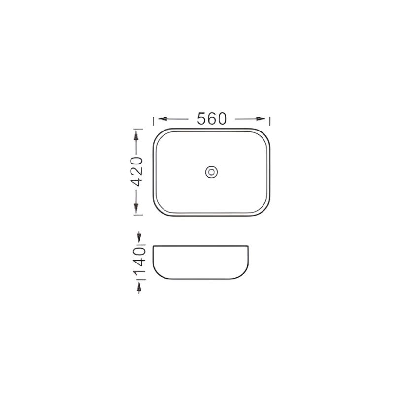 Раковина-чаша Aquatek 56 AQ5526-MB Черная матовая