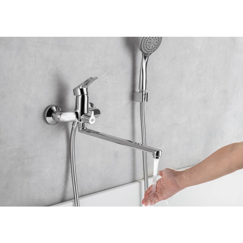 Смеситель для ванны с длинным изливом Aquatek AQ1042CR ВЕГА 