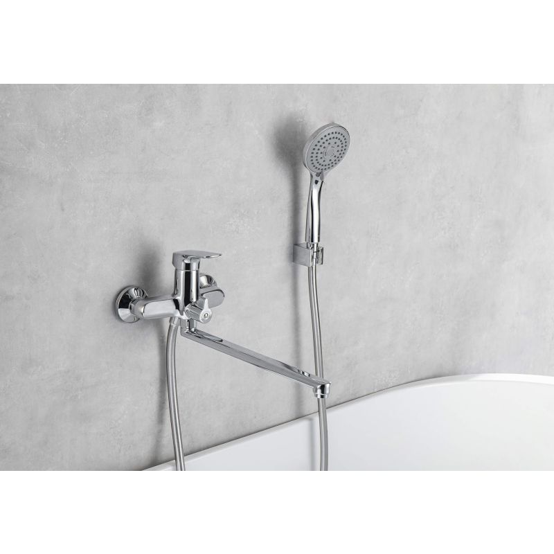 Смеситель для ванны с длинным изливом Aquatek AQ1042CR ВЕГА 