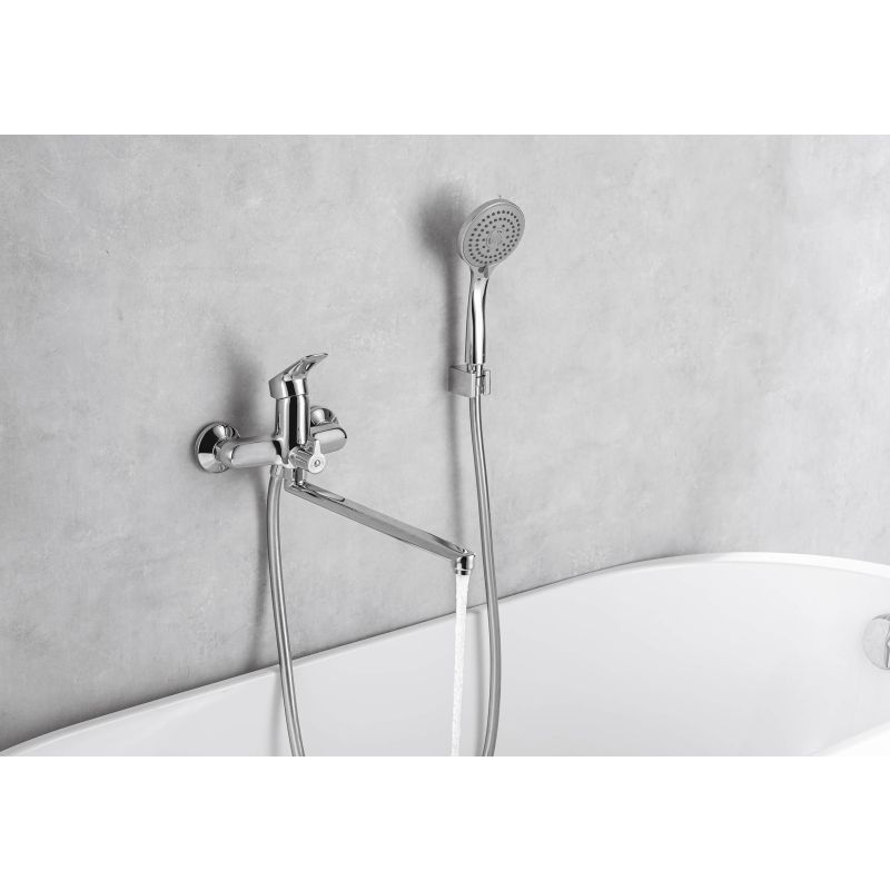 Смеситель для ванны с длинным изливом Aquatek AQ1042CR ВЕГА 