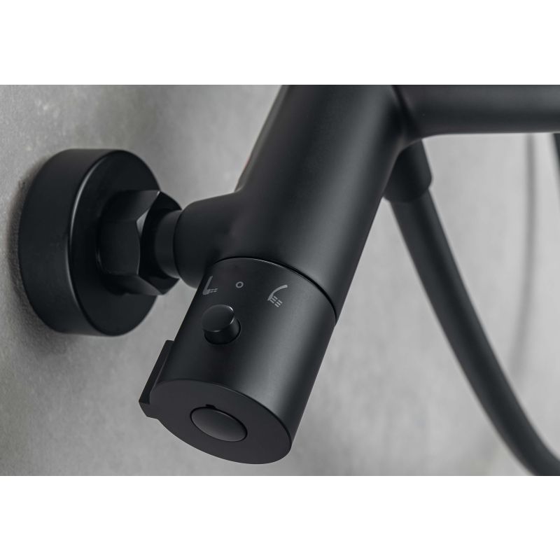 Термостатический смеситель для ванны Aquatek, матовый черный AQ1043MB 