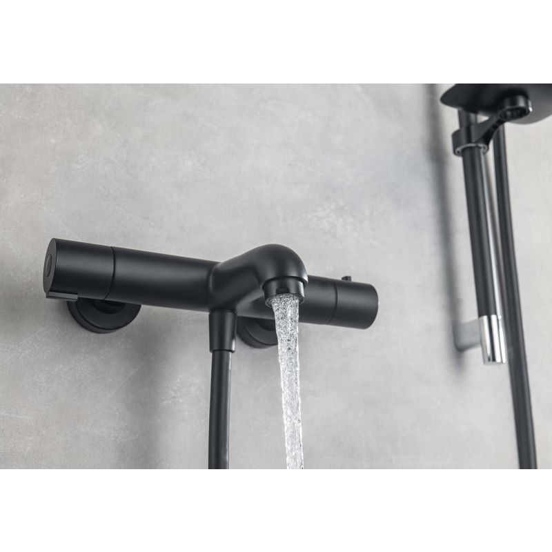 Термостатический смеситель для ванны Aquatek, матовый черный AQ1043MB 